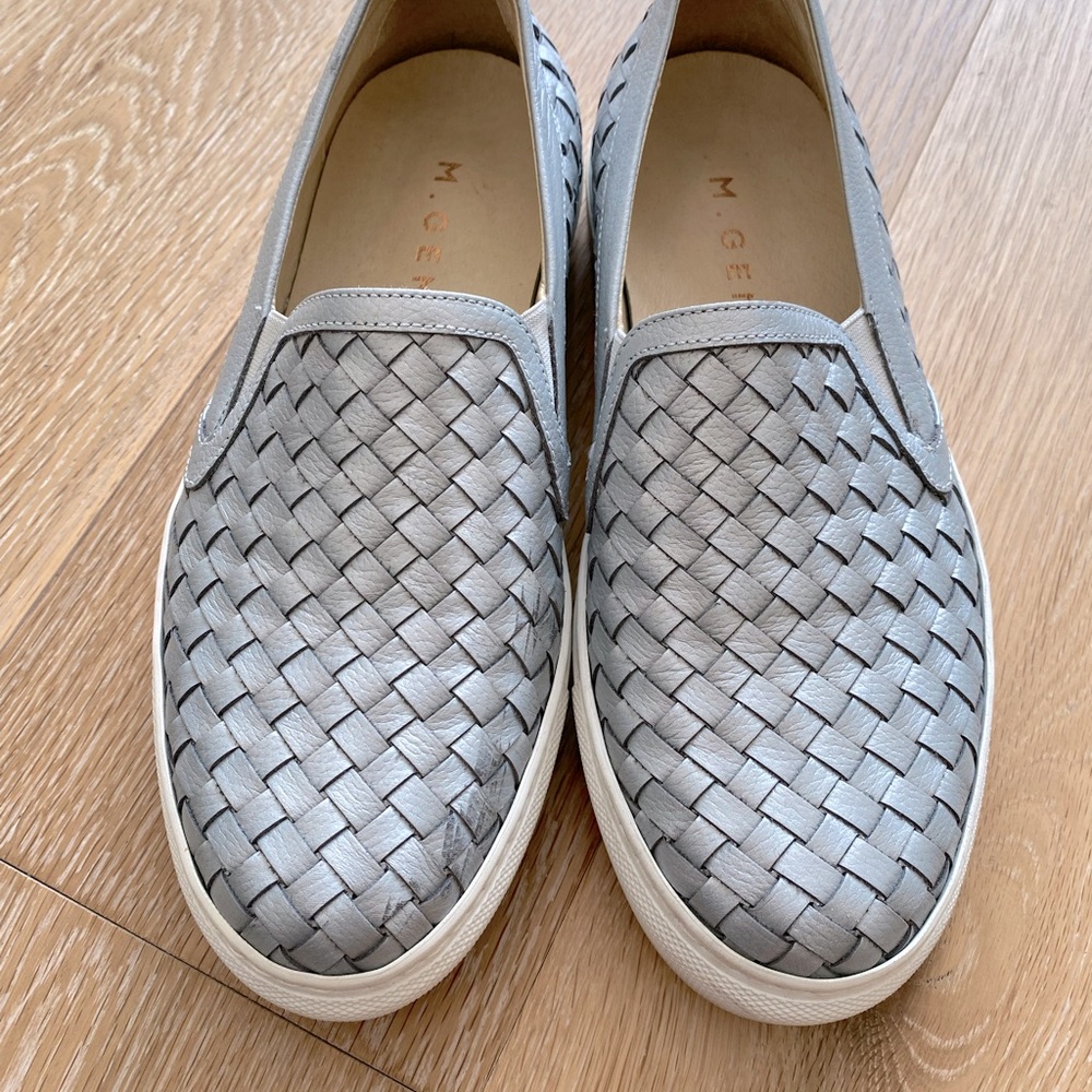 M Gemi handmade Italian Silver slides size 36.5